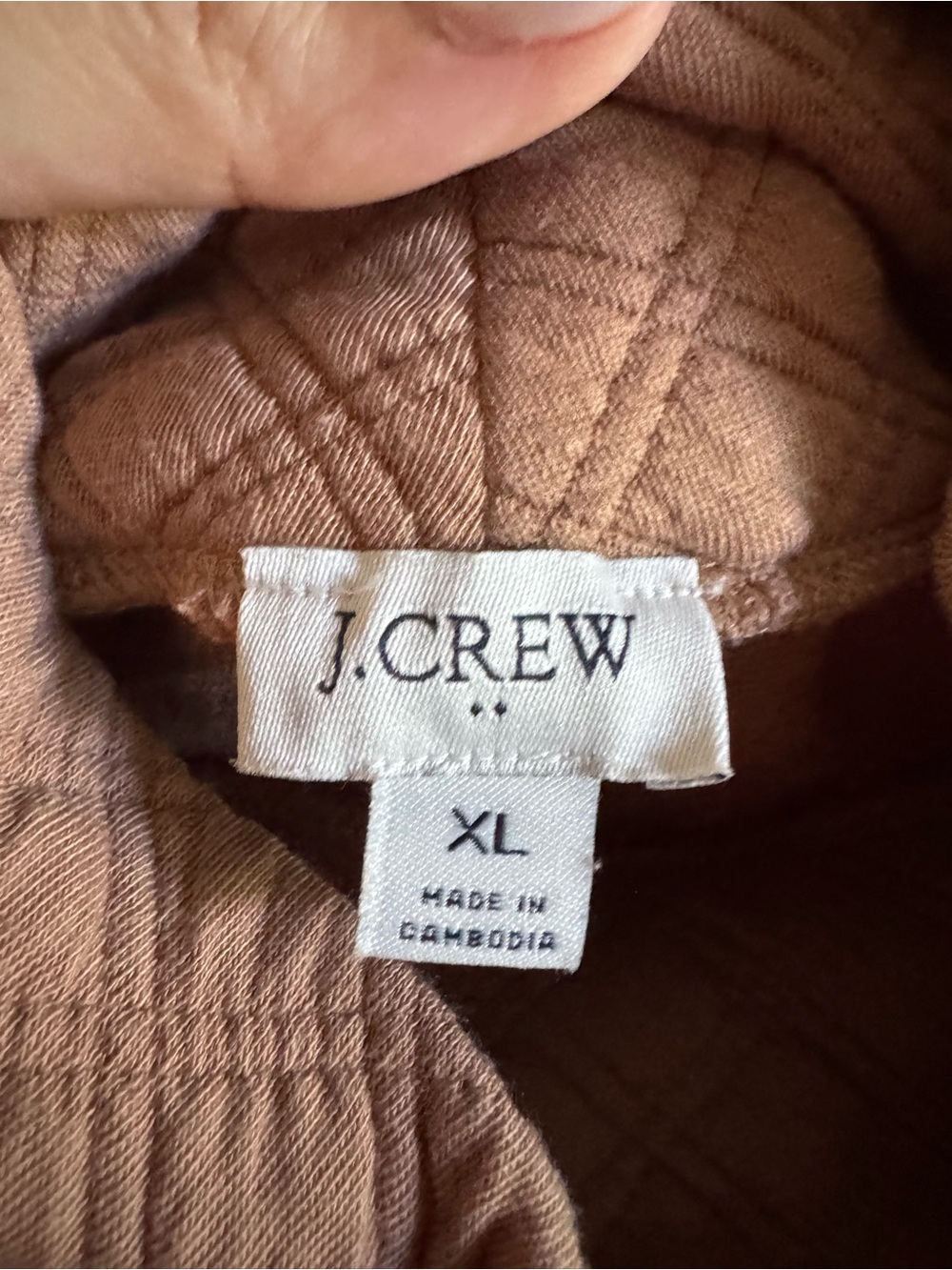 J. Crew Factory Quilted Turtleneck Sweater in Taupe - Picture 3 of 3